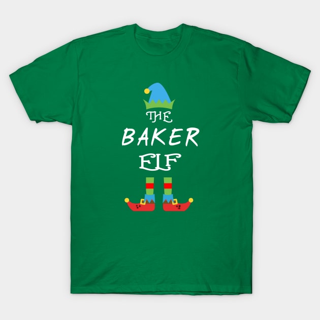 The Baker Elf Matching Family Group Christmas Party T-Shirt by CareTees